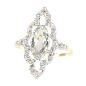 Most charming Belle Epoque diamond engagement ring